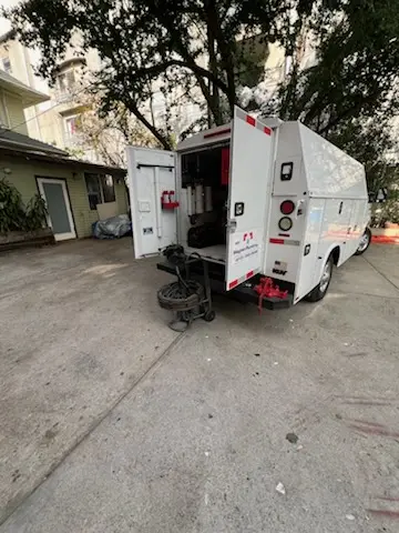 Magnet Plumbing service vehicle on-site for Water Heater Repair in Hurricane